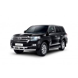 Защита переднего бампера двойная с пластинами 63/63мм (НПС) Toyota Land Cruiser 200 2014-